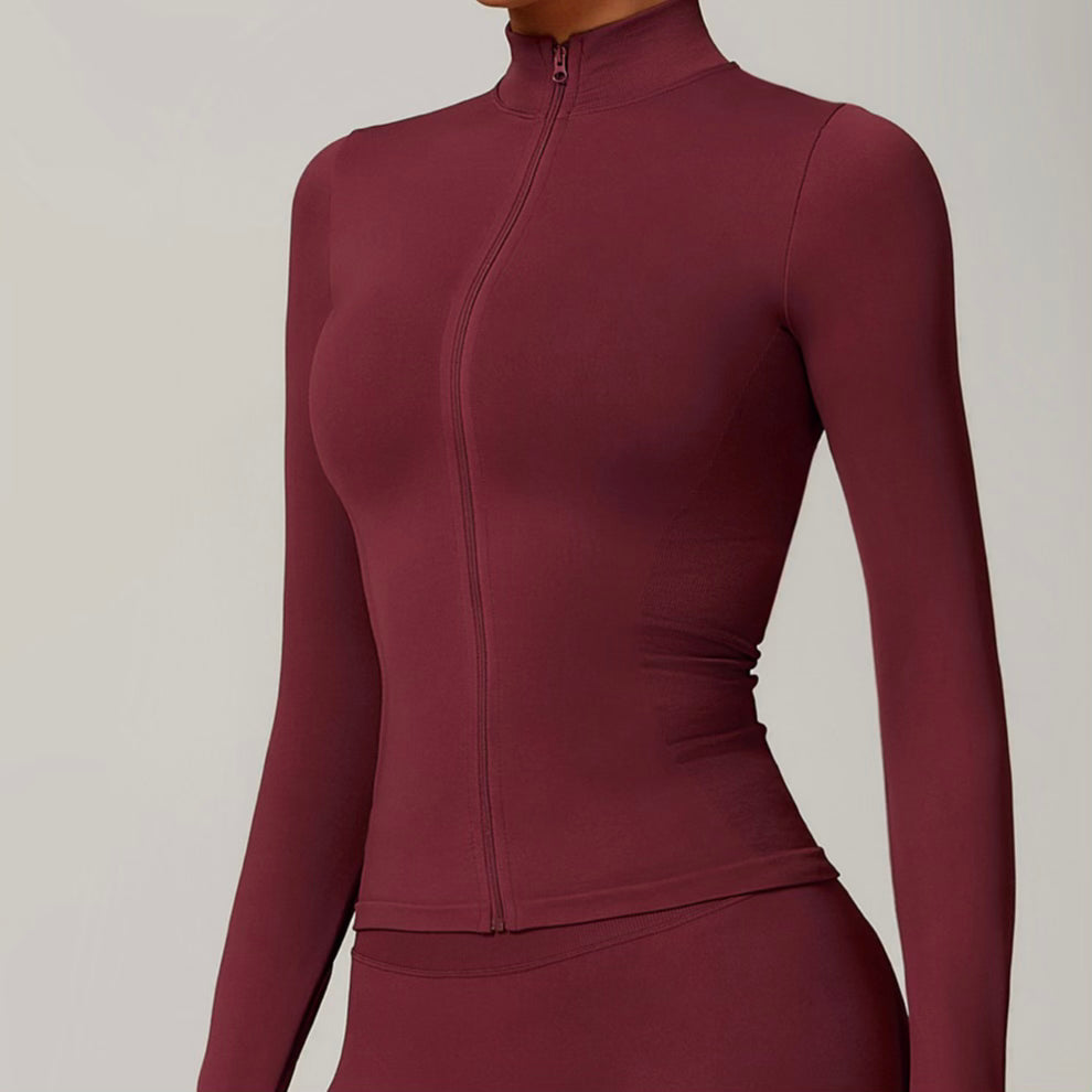 Ensemble Sculpt Veste Longue - Burgundy Kivara Wear