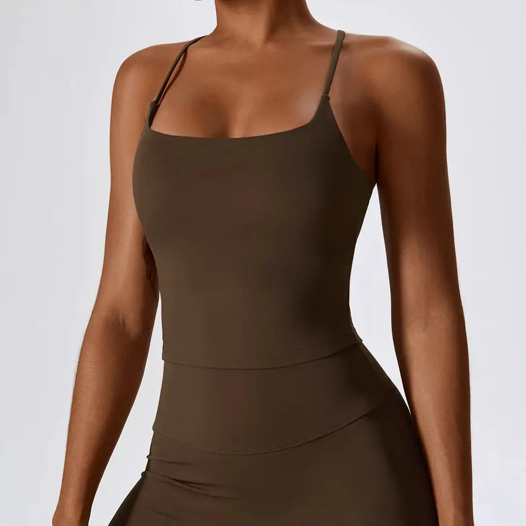 Brassière Comfort à Fines Bretelles–Marron Chocolat Kivara Wear