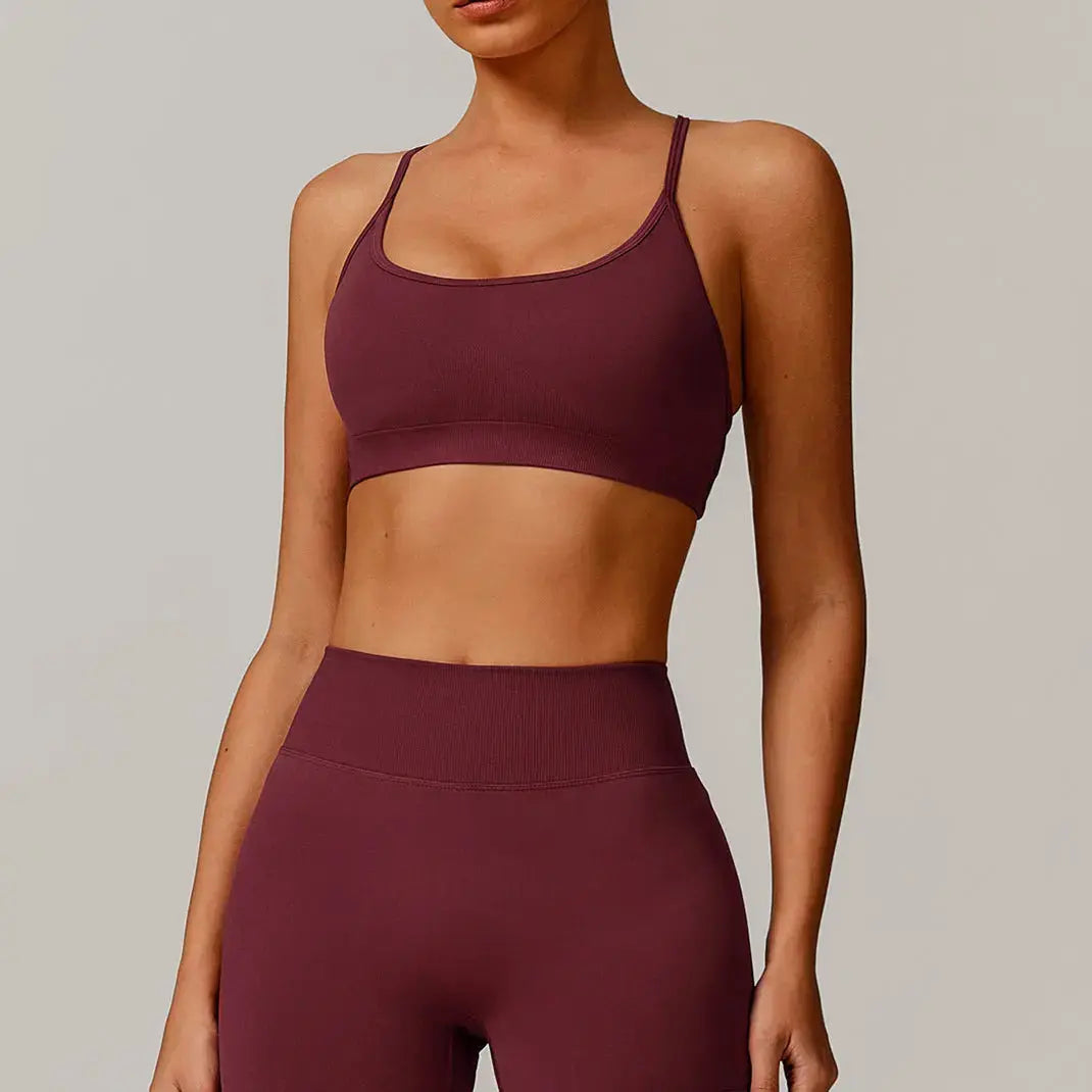 Brassière Sculpt-Burgundy Kivara Wear